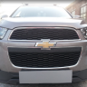 Защита радиатора "Standart" Chevrolet Captiva рестайлинг (2013-2015) чёрная купить недорого с доставкой в Губкин