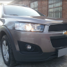 Защита радиатора "Standart" Chevrolet Captiva рестайлинг (2013-2015) чёрная купить недорого с доставкой в Губкин