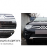 Защита радиатора "Standart" Chevrolet Captiva рестайлинг (2013-2015) чёрная купить недорого с доставкой в Губкин