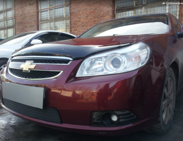 Защита радиатора "Standart" Chevrolet Epica (2006-2013) чёрная купить недорого с доставкой в Губкин