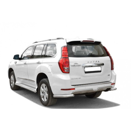 Защита заднего бампера «Уголки» (d63.5) Haval H9(Нерж. Сталь) купить недорого с доставкой в Губкин