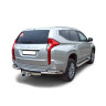 Защита заднего бампера «Уголки двойные» для Mitsubishi Pajero Sport (2017-н.в.)(Нерж. Сталь) купить недорого с доставкой в Губкин