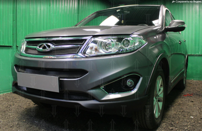 Защита радиатора "Standart" Chery Tiggo 5 (2014-2016) низ, чёрная купить недорого с доставкой в Губкин