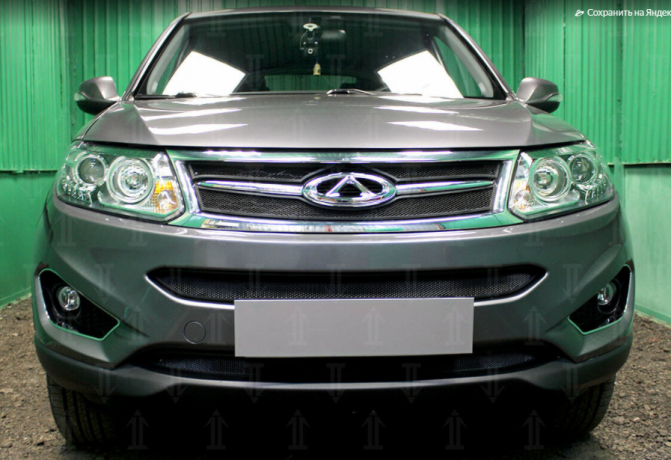 Защита радиатора "Standart" Chery Tiggo 5 (2014-2016) низ, чёрная купить недорого с доставкой в Губкин